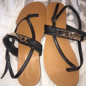 Black Chain Sandals
